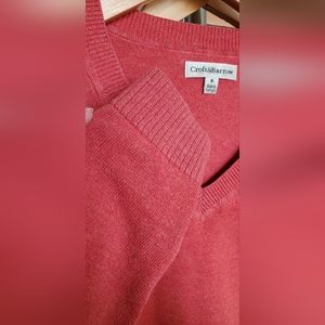 Croft Barrow V Neck Pullover Knit Sweater (M)